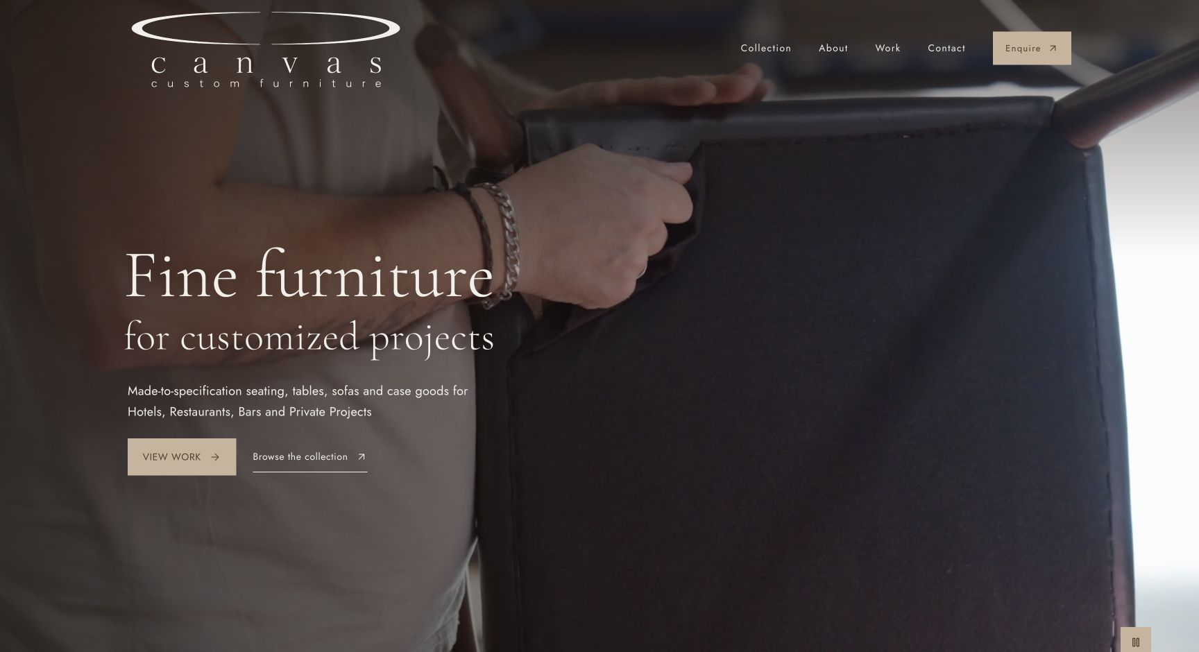 Website Canvas com o filme integrado